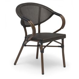 Tuoli Äppelhed pinottava ruskea/musta