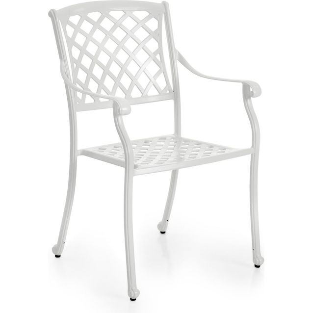 Tuoli Arras käsinojilla valkoinen