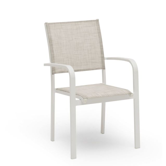 Tuoli Hånger pinottava beige/valkoinen