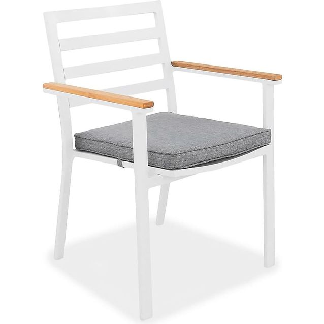 Tuoli Oliver pinottava valkoinen/tiikki