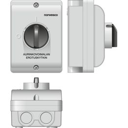 Turvakytkin Norwesco ESWP1 416 AC, aurinkovoimalan erotuskytkin, edestä väännettävä, 4x16A, 500V, 7.5kW, IP65
