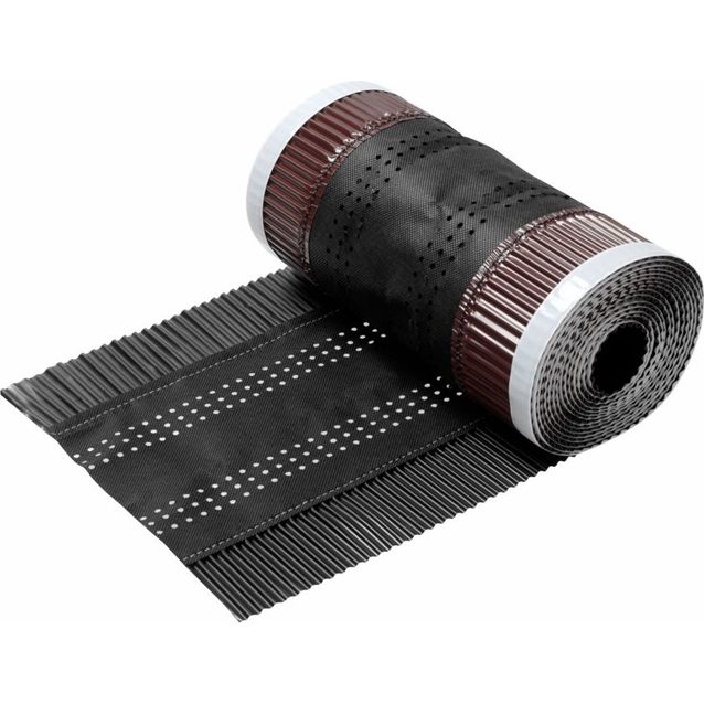 Tuulettuva harjatiiviste Meltex 300 mm x 5 m musta