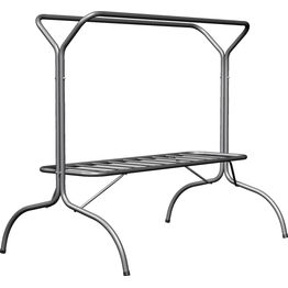 Tuuletusteline Markki Y-kiinteä yläkehä sinkitty ja maalattu tummanharmaa