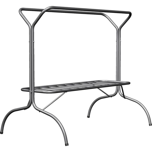 Tuuletusteline Markki Y-kiinteä yläkehä sinkitty ja maalattu tummanharmaa