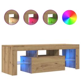 TV-kaappi/taso LED-valoilla, 120x35-36,5x40 cm, eri värejä (08757)