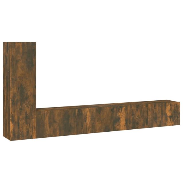 TV-kaappisarja 3-osainen savutammi tekninen puu (14323)