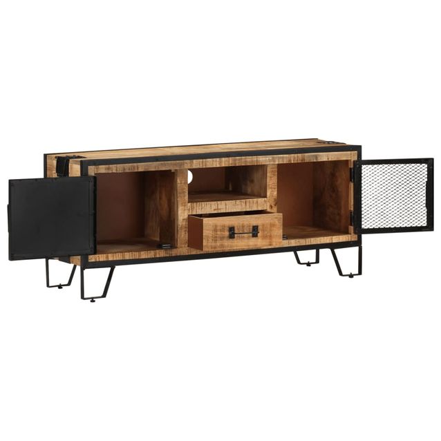 TV-taso 110x31x46 cm karkea mangopuu (28284)