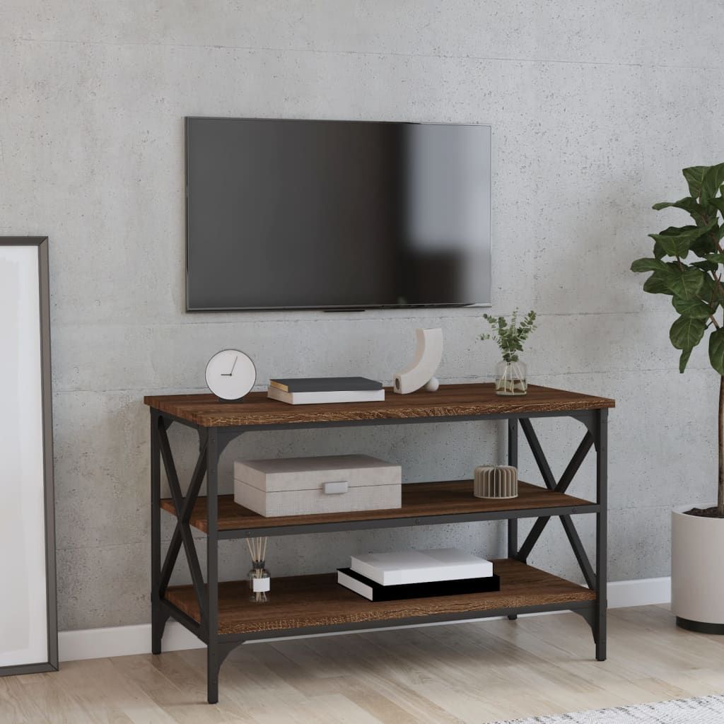 TV-taso 80x40x50 cm tekninen puu pähkinä