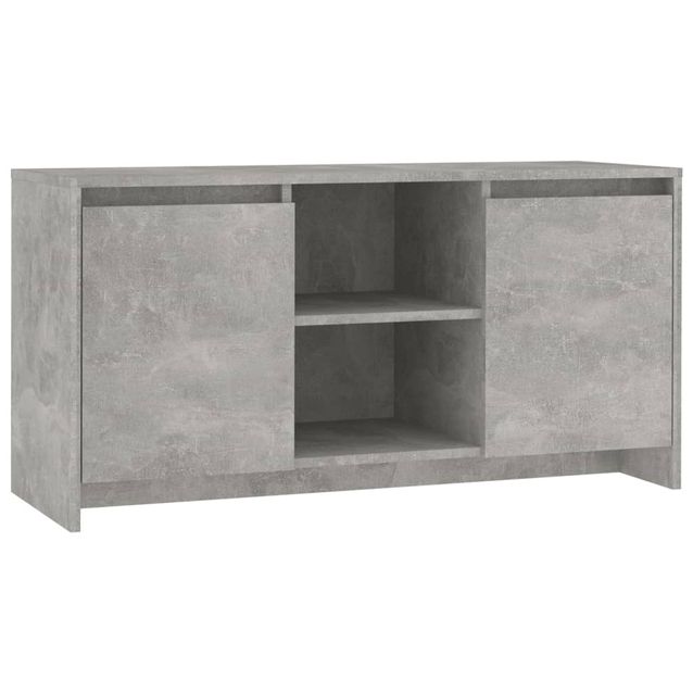 TV-taso betoninharmaa 102x37,5x52,5 cm tekninen puu (09795)