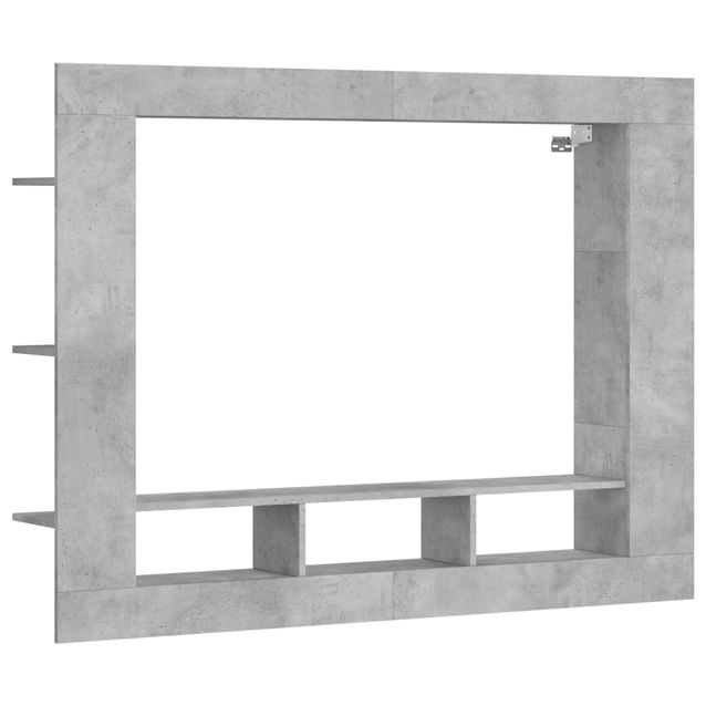 TV-taso betoninharmaa 152x22x113 cm tekninen puu (33725)