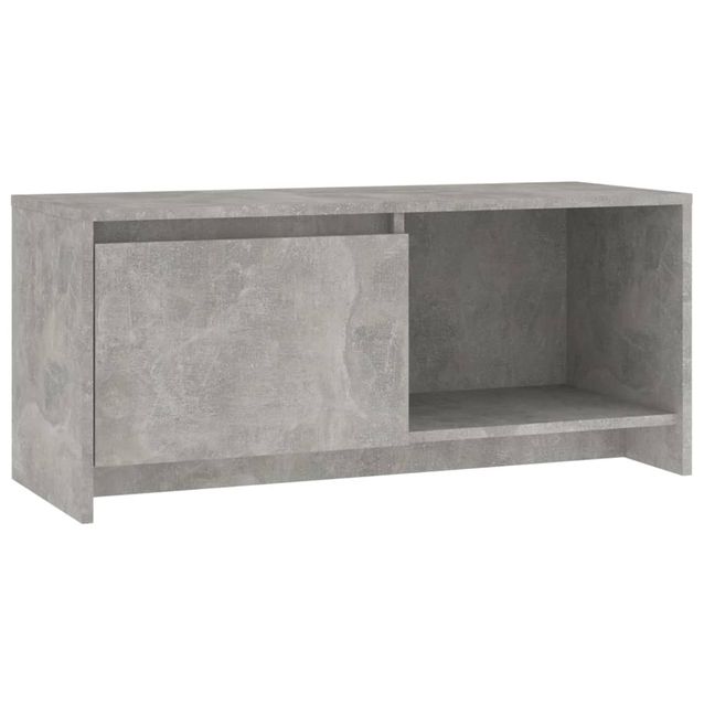 TV-taso betoninharmaa 90x35x40 cm tekninen puu (09786)