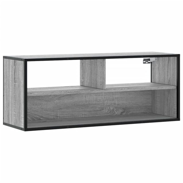 TV-taso harmaa Sonoma 100x31x39,5 cm tekninen puu ja metalli (48937)