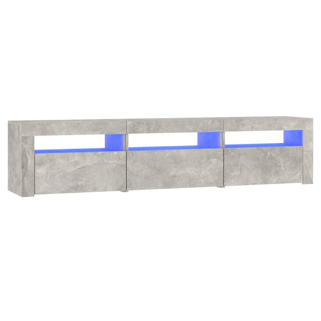 TV-taso LED-valoilla betoninharmaa 180x35x40 cm (52757)