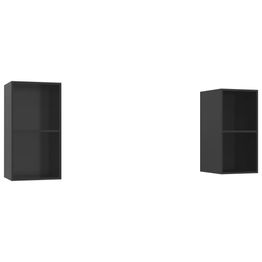 TV-tasosarja seinäkiinnityksellä, 2-osainen, tekninen puu, eri värejä (07949)