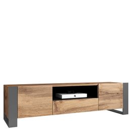 TV-taso WOOD, ruskea/harmaa (6286)