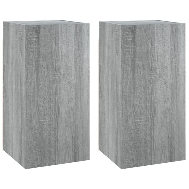 TV-tasot 2 kpl harmaa Sonoma 30,5x30x60 cm lastulevy (15744)
