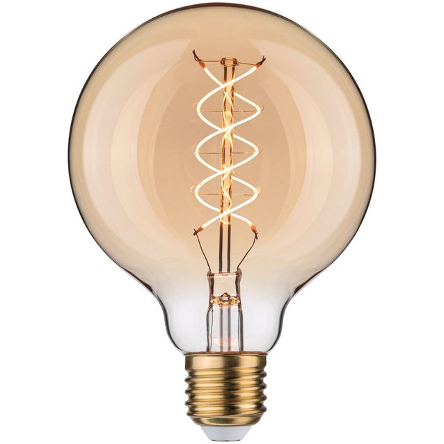 LED-filamenttilamppu Paulmann Rustic Shine Globe, S-muoto, 230V, 300lm, 4,2W, 1800K, himmennettä, kulta