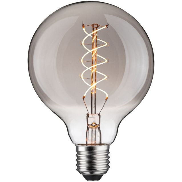 LED-filamenttilamppu Paulmann Rustic Shine Globe, S-muoto, 230V, 170lm, 4,2W, 1800K, himmennettä, savulasi