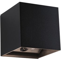 LED-seinävalaisin Paulmann Nyara, IP44, 3000K, 100x100mm, 2x1W / 1W, akkukäyttöinen, hämäräohjattu liiketunnistin (HF)