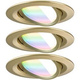 Upotettava LED-valaisin Paulmann Nova Coin, pyöreä, 84mm, 50°, RGBW+, 3x6W, 3x500lm, 230V