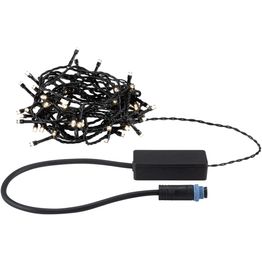 LED-valoketju Paulmann Plug & Shine Yuna, 3000K, IP44, musta, eri kokoja