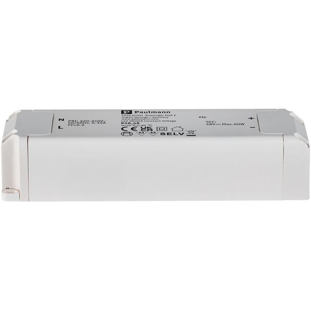 Muuntaja Paulmann Uline, 60VA, 230/48V, 29mm, valkoinen