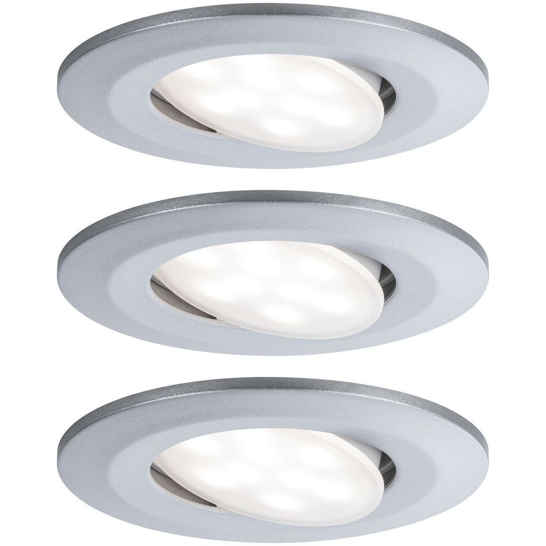 LED-Alasvalosetti Paulmann Calla 3-osainen suunnattava IP65 4000K mattakromi