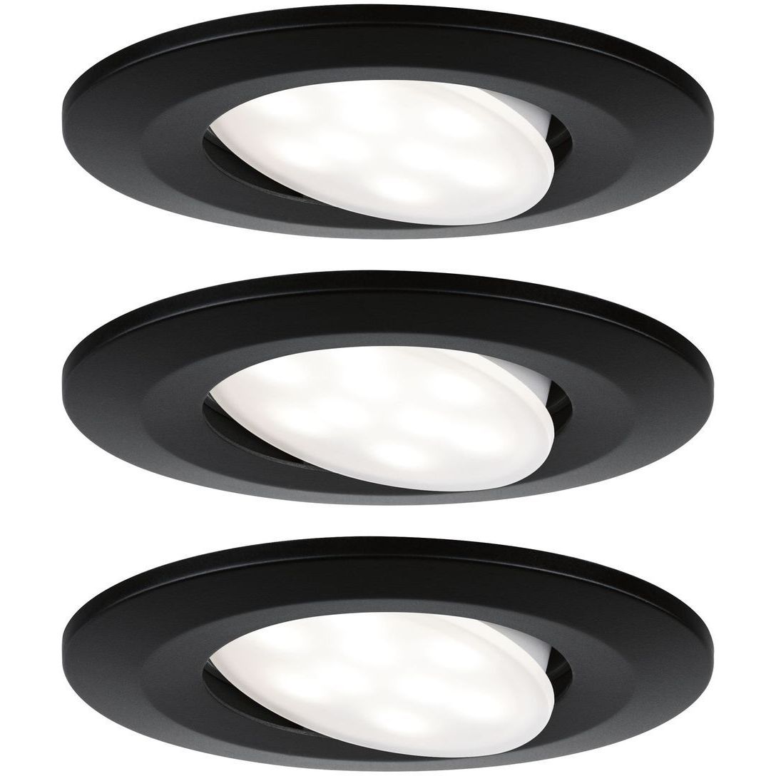 LED-Alasvalosetti Paulmann Calla 3-osainen suunnattava IP65 4000K mattamusta
