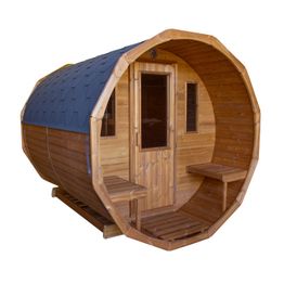 Tynnyrisauna SpaDealers vaakamalli Ø200x260cm lämpöpuu