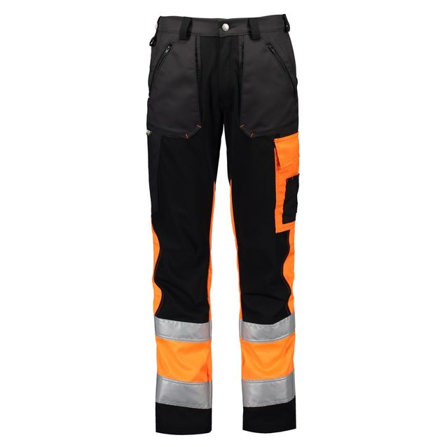 Työhousut Dimex 6063 hi-vis stretch musta/oranssi