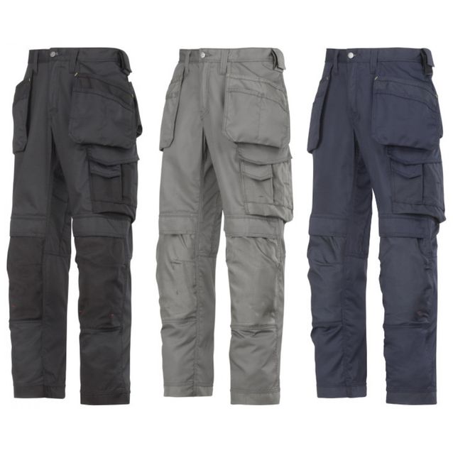 Työhousut riipputaskuilla CoolTwill reisitasku puhelintasku eri värejä