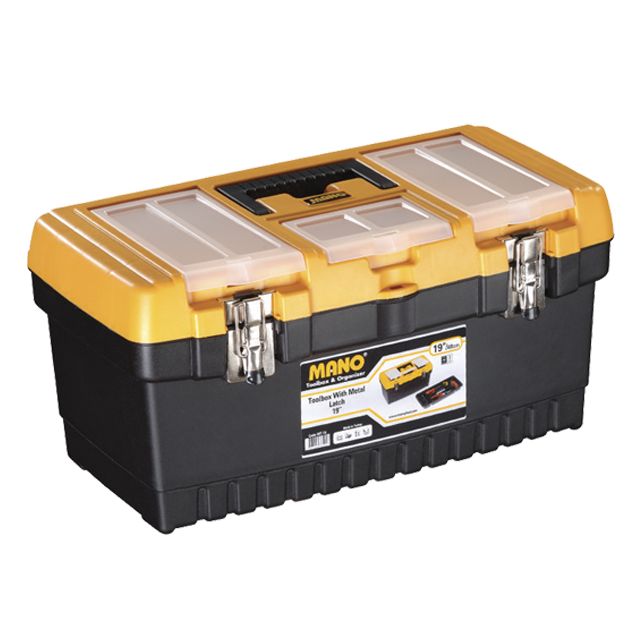Työkalupakki Mano MT-19 metallilukoilla, 3 lokerikkoa