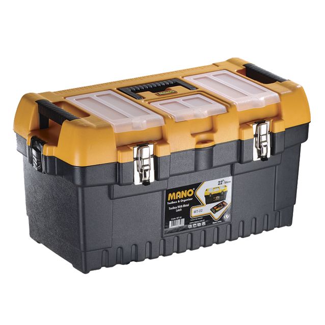 Työkalupakki Mano MT-22 metallilukoilla, 3 lokerikkoa