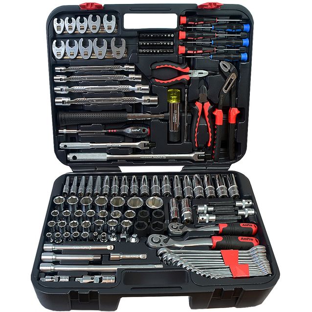 Työkalusarja AmPro 1/4'' 3/8'' 1/2'' 138-osainen