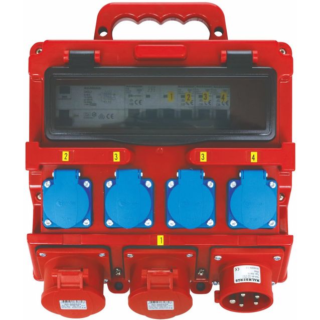 Työmaakeskus Malmbergs vikavirtasuojalla 16A