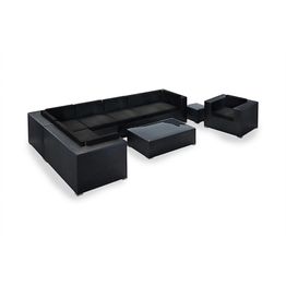 Tyynylaukku Villefranche, pehmusteiden päällissetti, musta (K0014)