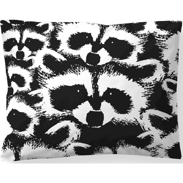 Tyynyliina Finlayson Pesue 50x60 cm musta/valkoinen luomupuuvilla