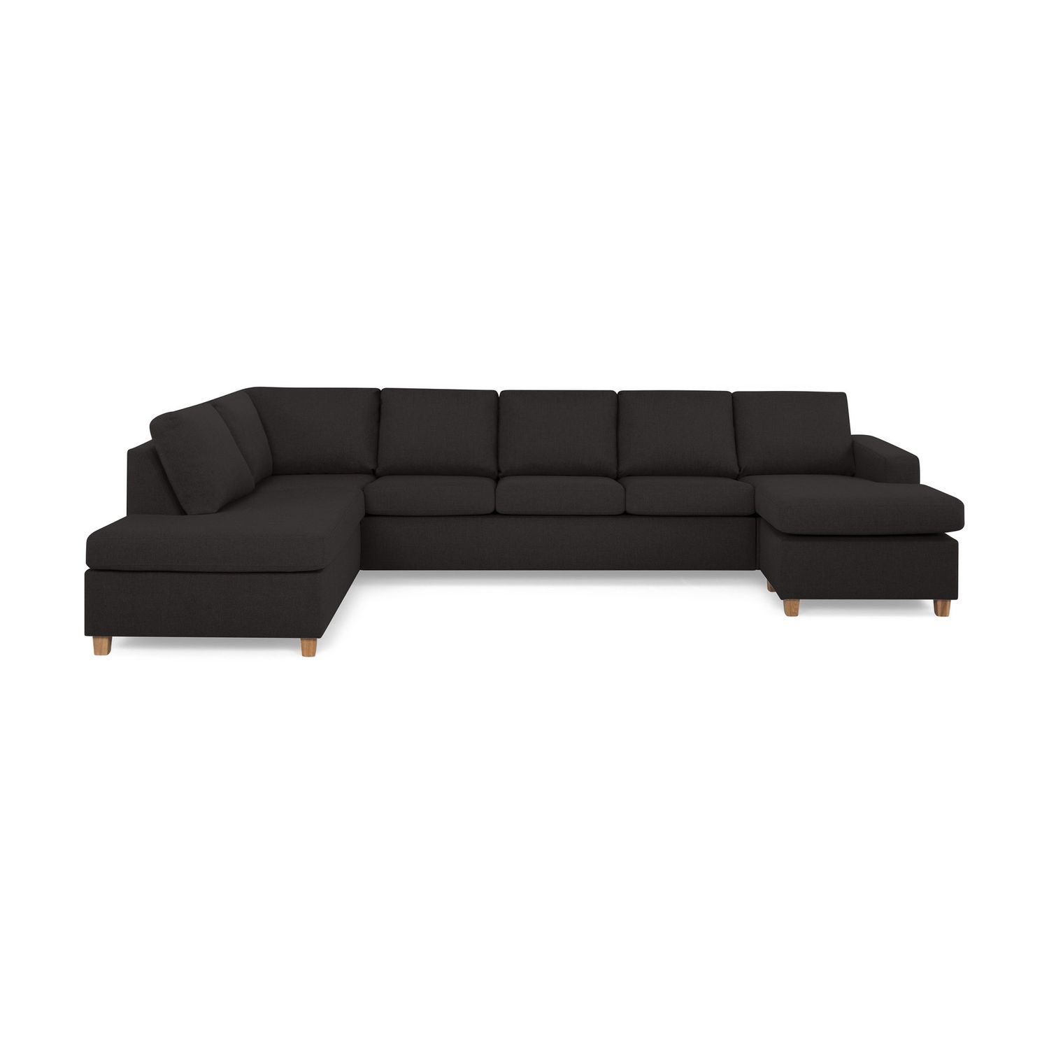 U-Sohva Scandinavian Choice Crazy XL Divaani oikea 6-istuttava antrasiitti/tammijalat kulmikas