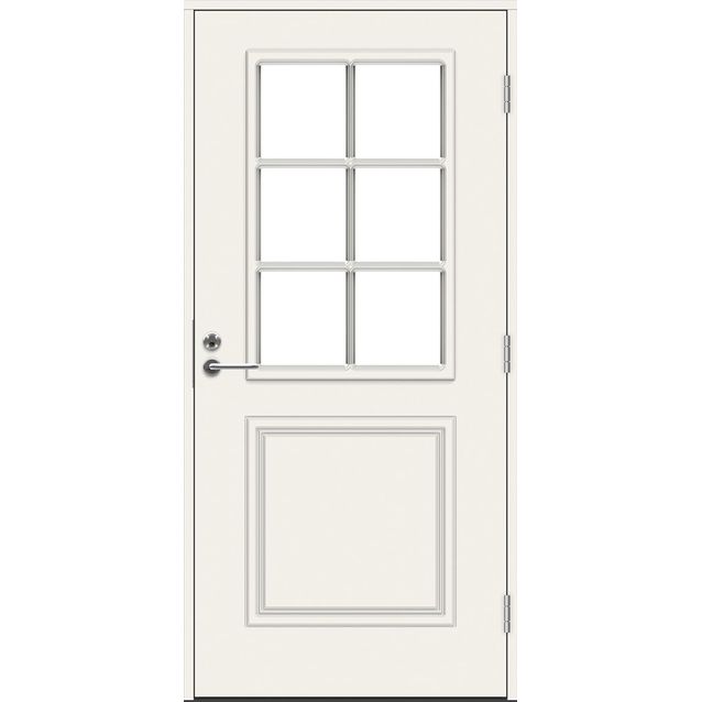 Ulko-ovi Swedoor Classic Eco Smetana 9-10x21 kirkas lasi