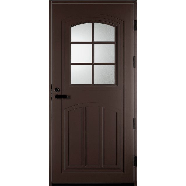 Ulko-ovi Kaskipuu UOL2 Thermo 9-10x21 karmi 115 mm RR32 tummanruskea 