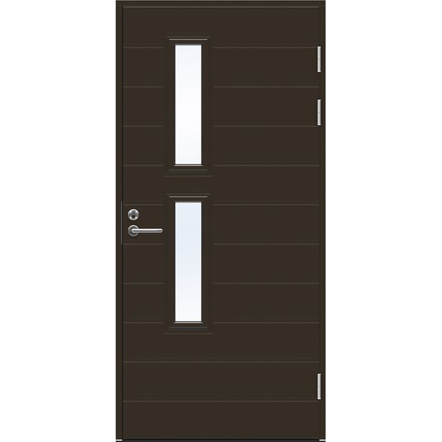 Ulko-ovi kuviolasi Swedoor Function F1893W95 tummanruskea kirkkaalla lasilla