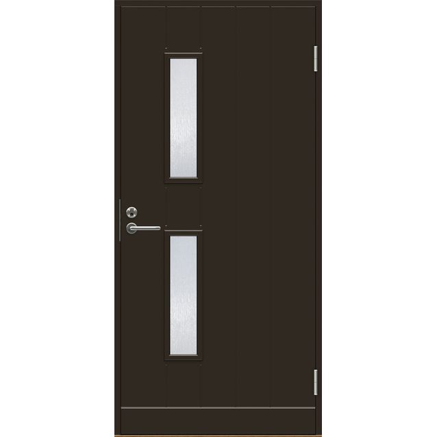 Ulko-ovi Swedoor Basic B0028 tummanruskea kuviolasi