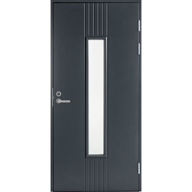 Ulko-ovi Swedoor Function F2050 W28 10x21 harmaa satiinilasi