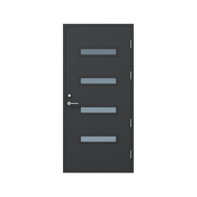 Ulko-ovi Kaskipuu FE3 thermo 10x21 karmi 115 mm RR23 tummanharmaa 