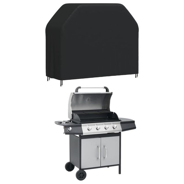 Ulkogrillin suojus 140x58x106 cm musta 420D Oxford (59676)