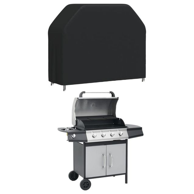 Ulkogrillin suojus 162x61x122 cm musta 420D Oxford (59678)