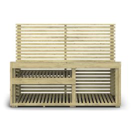 Ulkokeittiö JABO Horizont 162,3x220x67,1 cm ilman työtasoa painekyllästetty kuusi