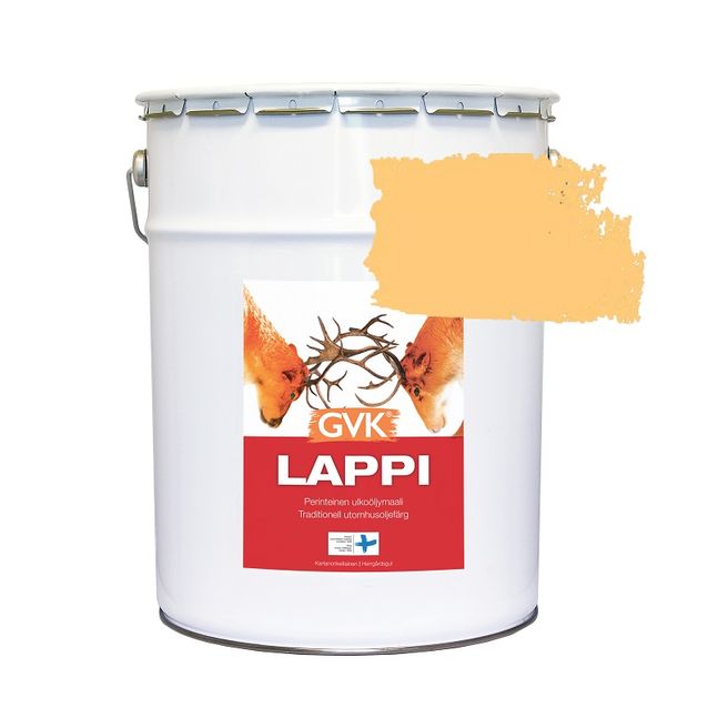 Ulkoöljymaali Lappi puolihimmeä 18 l kartanonkeltainen