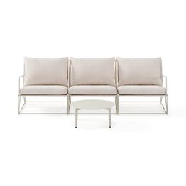 Ulkosohvaryhmä Usteryd, 3-istuttava sohva pöydällä, beige (01499)