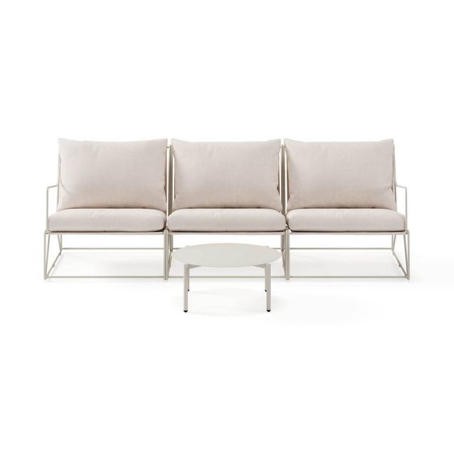 Ulkosohvaryhmä Usteryd, 3-istuttava sohva pöydällä, beige (01499)